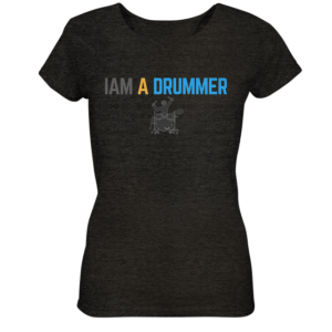 Iam a Drummer Ladies Organic Shirt (meliert)