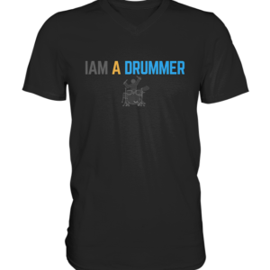 Iam a Drummer Mens Organic V-Neck Shirt