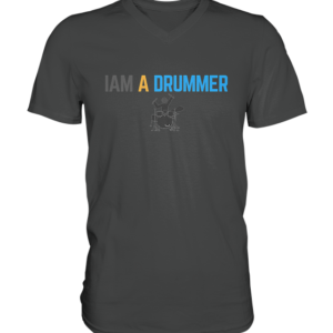 Iam a Drummer Mens Organic V-Neck Shirt