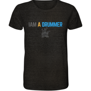Iam a Drummer Organic Shirt (meliert)