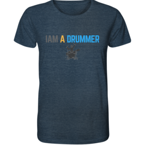Iam a Drummer Organic Shirt (meliert)